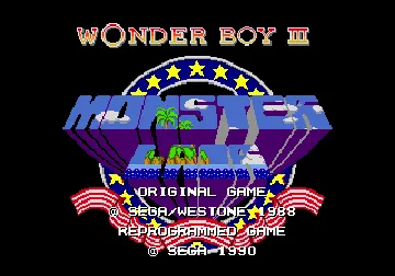 Wonder Boy III - Monster Lair (Japan, Europe) screen shot title